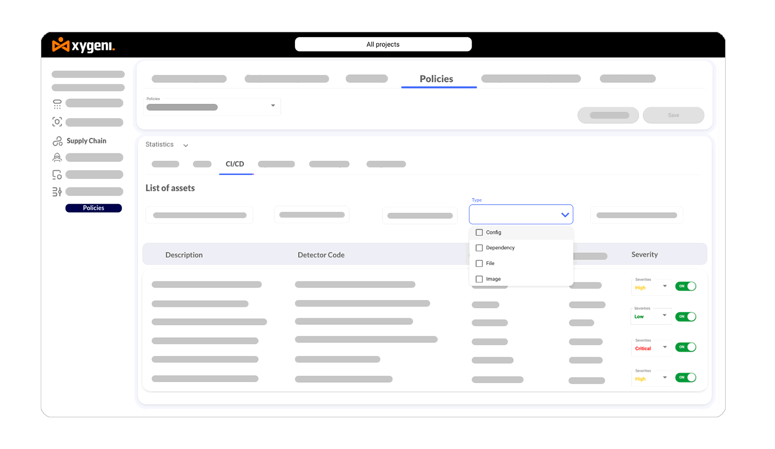 SSCS Customize Policies
