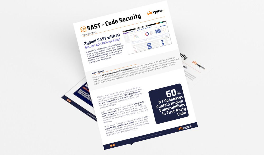 sast code security - xygeni